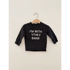 Koala Kik Baby 6-9M I’m With The Band Sweatshirt Rocker Graphic Black